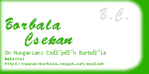 borbala csepan business card